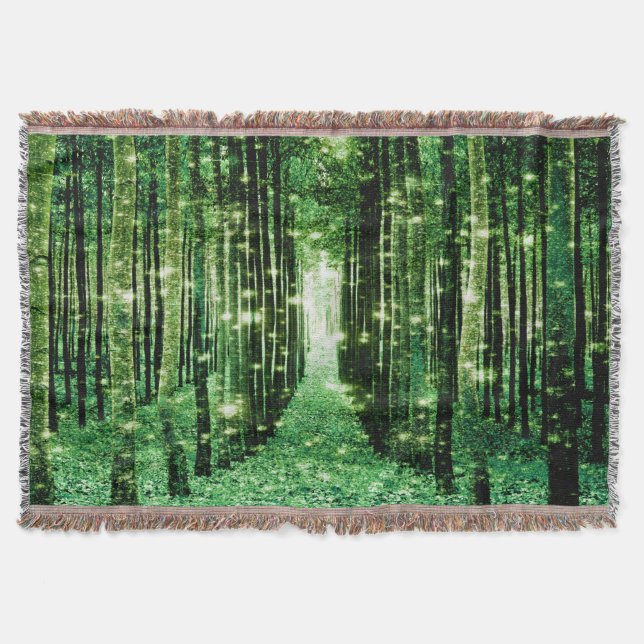 Cobertor Mágico Floresta Verde Mistério (Frente)