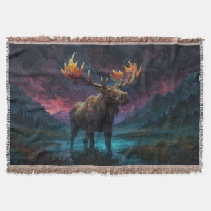 Cobertor Mágico Jasper Moose e Montanhas Rochosas