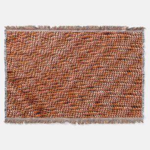 Cobertor Malhas tortas e onduladas de juta de coral, vermel