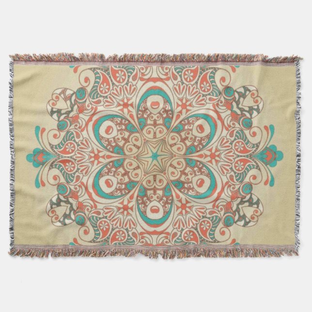 Cobertor Mandala Kaleidoscope Mosaico - Cobertura (Frente)