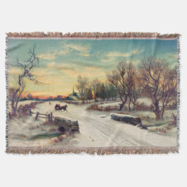 Cobertor Manhã de Natal Vintage ca. 1880 por W. C. Bauer