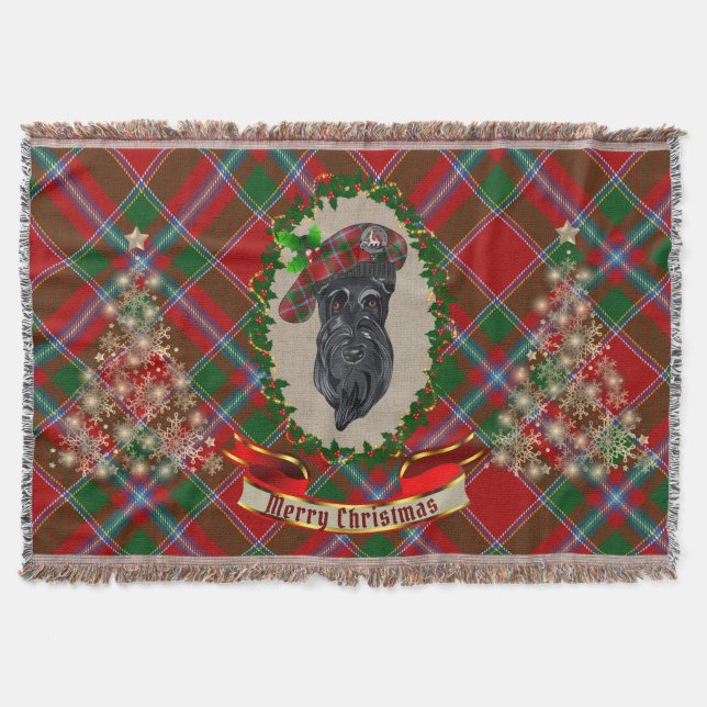 Cobertor Manteiga Scottie Dog Natal (Frente)