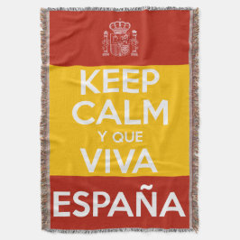 Cobertor Mantenha a Calma e que viva a Espanha