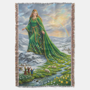 Cobertor Manto de Brígida (Trazendo a Primavera)