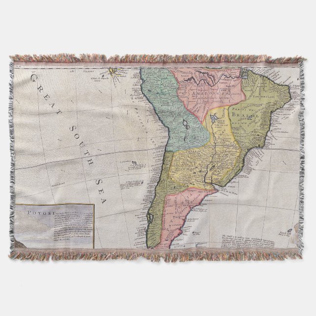 Cobertor Mapa antigo antigo inspirado (8) (Frente)
