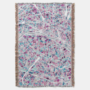 Cobertor Mapa de Paris France