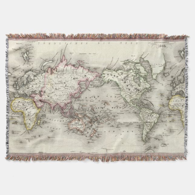 Cobertor Mapa do mundo (Frente)