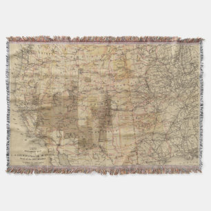 Cobertor Mapa do progresso 1878 das avaliações geográfic