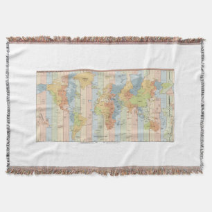 Cobertor Mapa dos Fusos Horários Mundiais