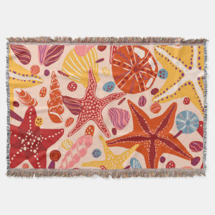 Cobertor Mar de Verão escandinavo: Padrão de Starfish