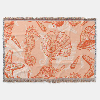 Cobertor Mar Desenhado À Mão: Padrão Vintage