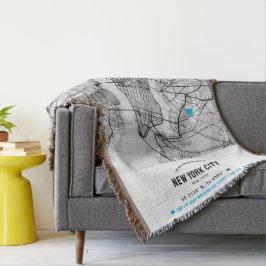 Cobertor Marcador de Localização de Aniversário de Casament