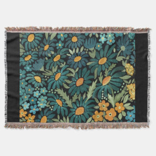 Cobertor Margaridas azuis da aguarela