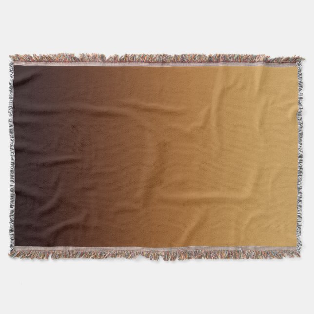 Cobertor Marrom Dourado Chocolate Cores Quentes (Frente)