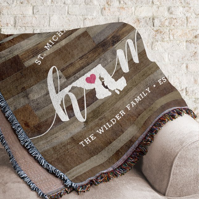 Cobertor Maryland Casa Estado Personalizado com Aparência d (Criador carregado)