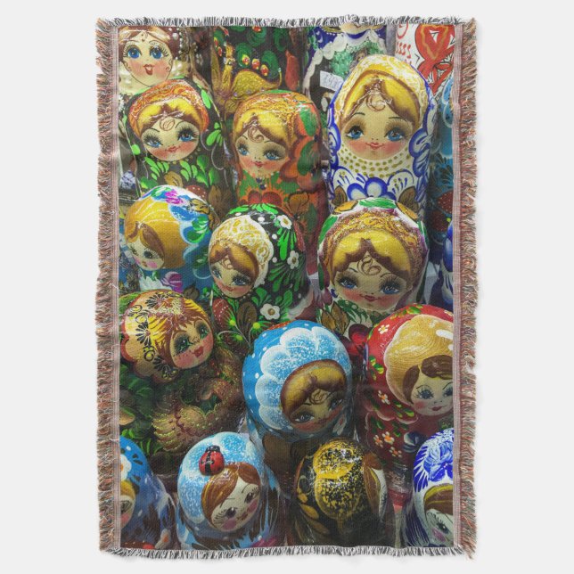 Cobertor Matryoshka Dolls Souvenir Kiosk Foto Viagem (Frente Vertical)