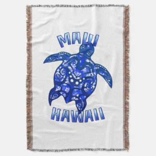 Cobertor Maui Hawaii Vacation Tribal Turtle
