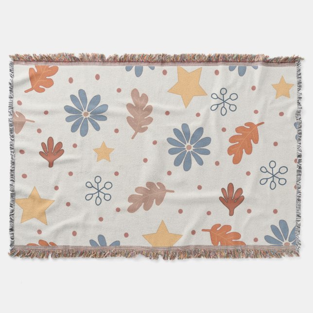 Cobertor Me Core Essentials Folhas de Outono Celestiais  (Frente)