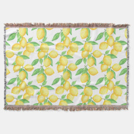 Cobertor Mediterrenean Citrus Lemon pattern