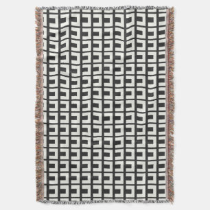Cobertor Meio século Geométrico Moderno, Branco Retro