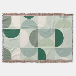 Cobertor Meio século moderno Abstrato de padrão verde