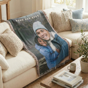 Cobertor Melhor Pai de Todos Presente Personalizado de Foto