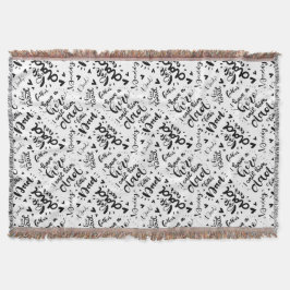 Cobertor Melhor Pai do Word Art Dia de os pais Branco Preto