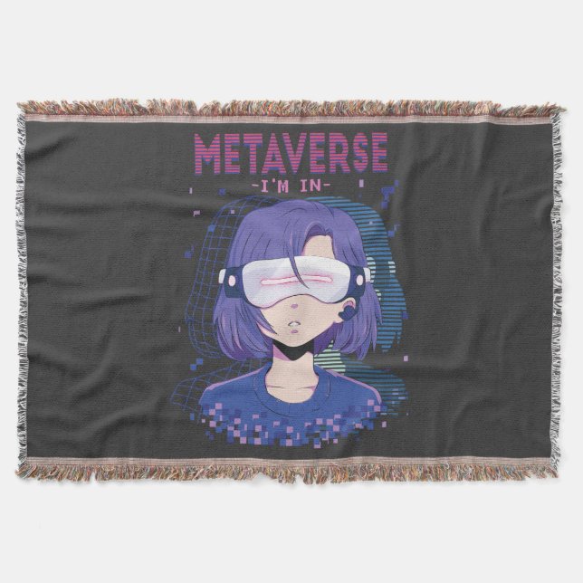 Cobertor Menina do anime óculos de realidade virtual Cobert (Frente)