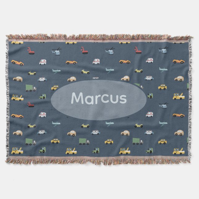 Cobertor Meninos Portáteis - Carro de Transporte Cute Monog (Frente)