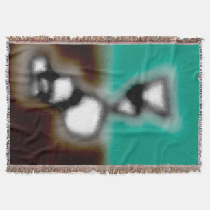 Cobertor Mensagem em uma garrafa: Abstrato Brown, Teal, B &