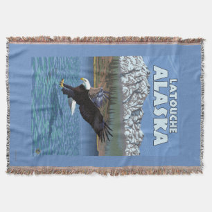 Cobertor Mergulho da águia americana - Latouche, Alaska