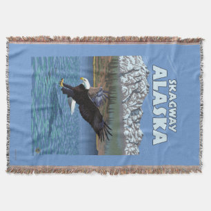 Cobertor Mergulho da águia americana - Skagway, Alaska