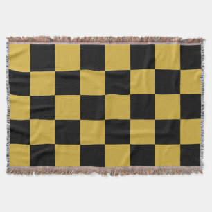 Cobertor Metálico Dourado com Estilo Preto