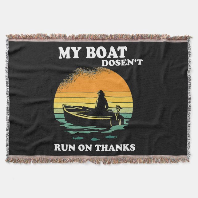 Cobertor Meu Barco Não Funciona Com Agradecimentos (Frente)