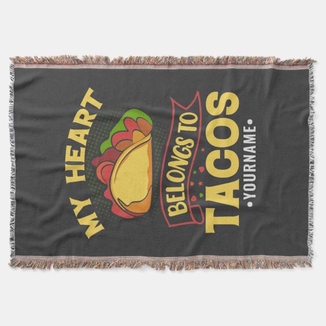 Cobertor Meu Coração Pertence Aos Tacos (Frente)