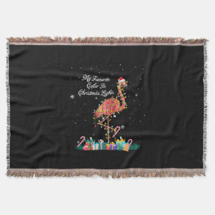 Cobertor Meu Favorito É Luzes De Natal Figurino Flamingo