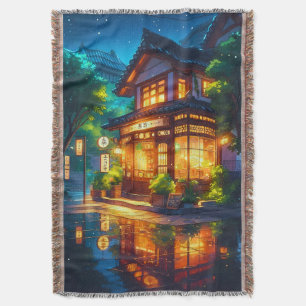 Cobertor Midnight Matcha – Café Japonês Aconchegante de Lof