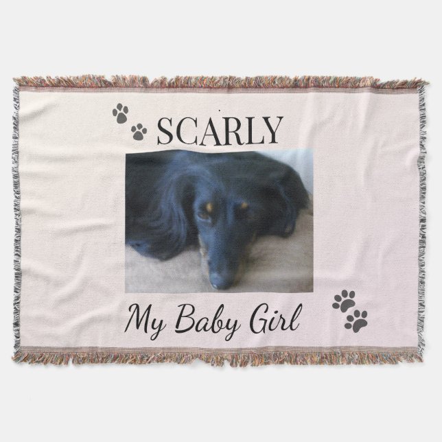 Cobertor Minimal Cream Blush Pet Photo  (Frente)