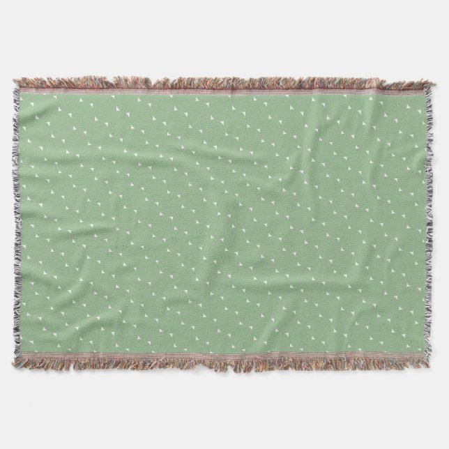 Cobertor Minimalist Dusty Sage Tiny Triangles  (Frente)