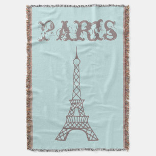Cobertor Mint Paris Eiffel Tower Throw