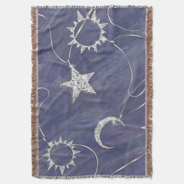Cobertor Mística Encantadora | Estrelas de Lua prateada Amu (Frente Vertical)