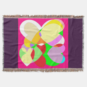 Cobertor Mistura de cores de pastel grande padrão design mu