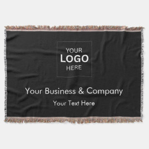 Cobertor Modelo de logotipo de negócios de luxo preto perso