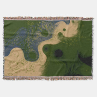 Cobertor Modern Abstract Mossy Topography Throw Blanket