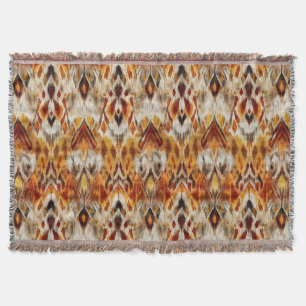 Cobertor Modern Boho Neutraliza Tribal Castanho Laranja Ika