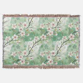 Cobertor Modern Cherry Blossoms Winter