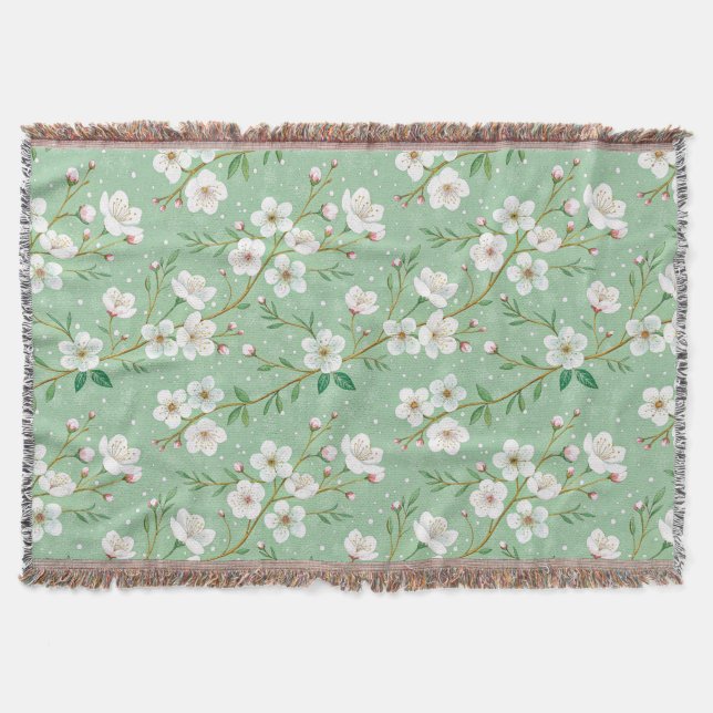 Cobertor Modern Cherry Blossoms Winter (Frente)