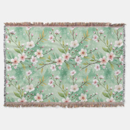 Cobertor Modern Cherry Blossoms Winter