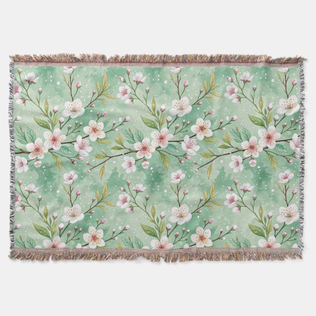 Cobertor Modern Cherry Blossoms Winter (Frente)