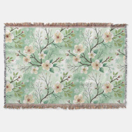 Cobertor Modern Cherry Blossoms Winter